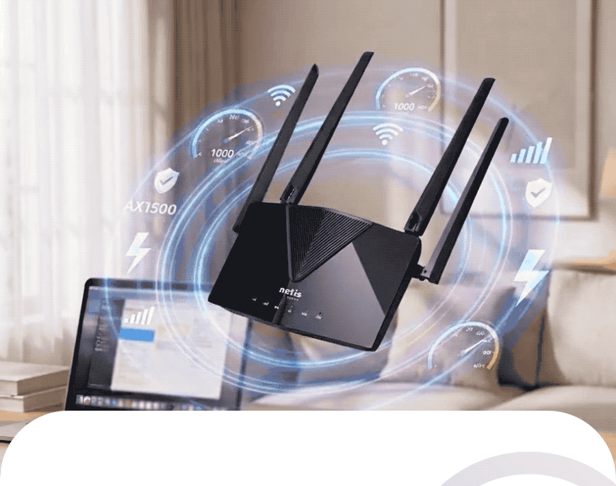 Wi-Fi 6 AX1500 듀얼밴드 메쉬 와이파이 기가비트 유무선공유기 네티스 MEX601V2