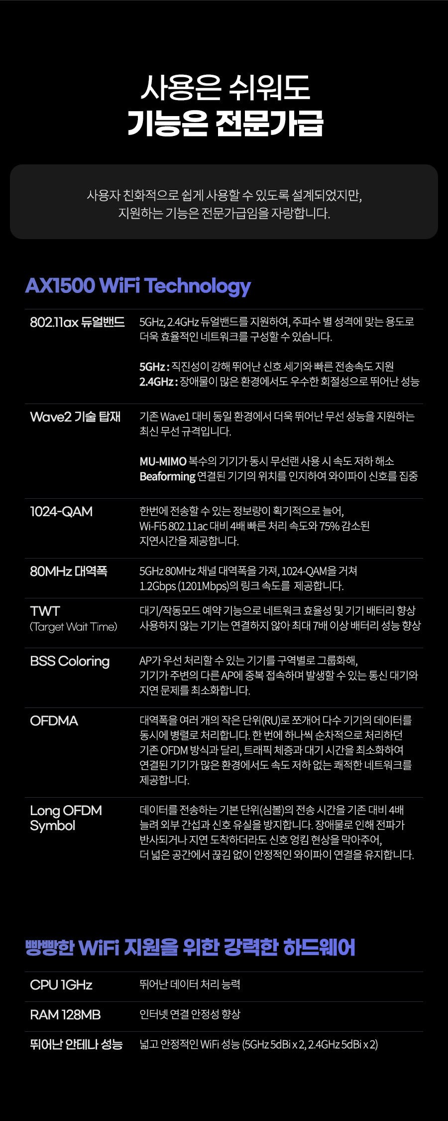 Wi-Fi 6 AX1500 듀얼밴드 메쉬 와이파이 기가비트 유무선공유기 네티스 MEX601V2